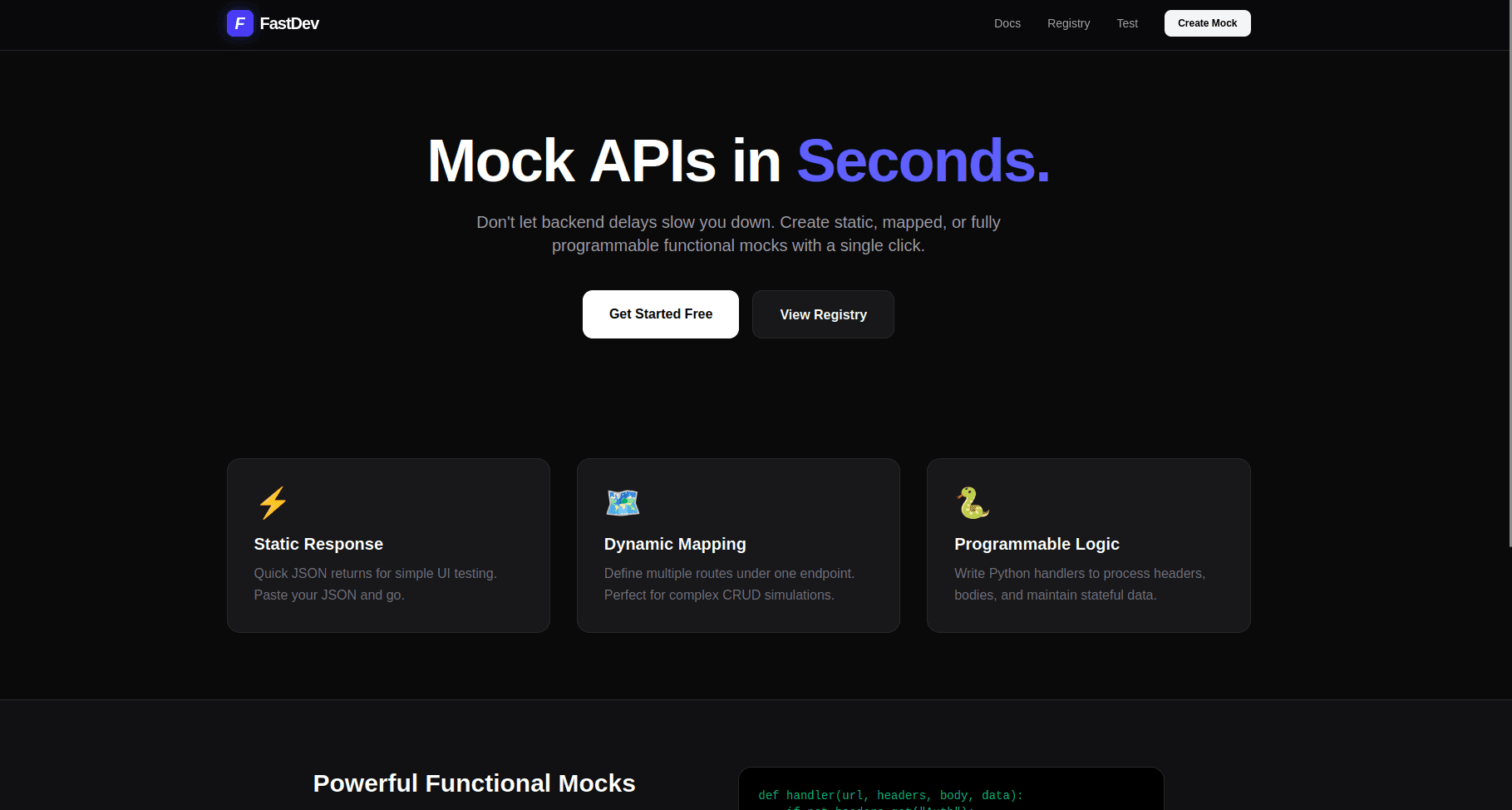 FastDev | Mock APIs in Seconds